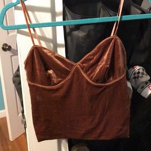 Velvet crop top